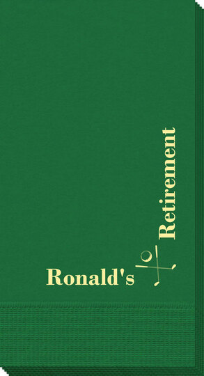 Corner Text with Golf Clubs Design Guest Towels